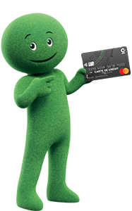 Mascotte Cetelem, carte Cpay en main